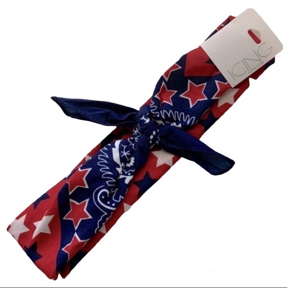 NWT Rockabilly Bandana Tie Bow HEADWRAP Headband